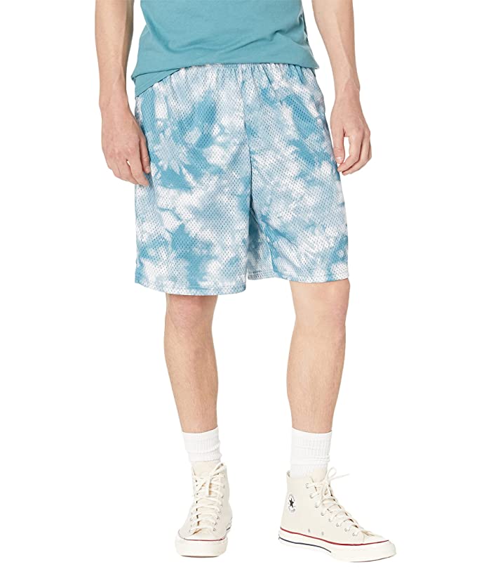 Champion Tiedyed Mesh Shorts  Crush Dye Aqua Tonic  Blue Medium