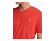 Ralph Lauren Men's Classic fit V neck T shirt  Tomato Red Medium