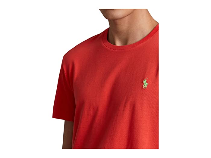 Polo Ralph Lauren Mens Classic-Fit Jersey Crew  T Shirt Red Large