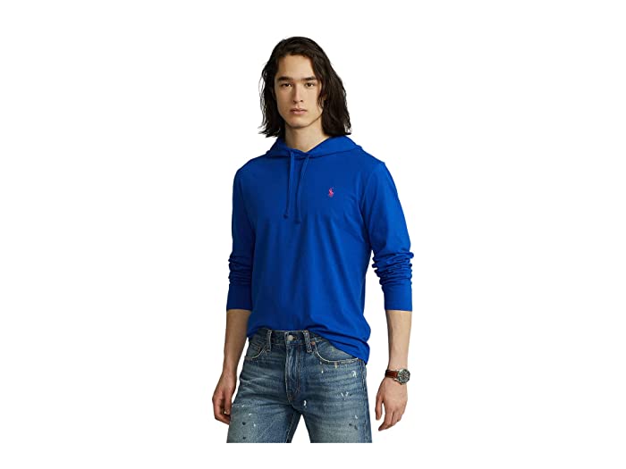 Polo Ralph Lauren Men's Jersey Hooded Long Sleeve T Shirt Royal Blue XL