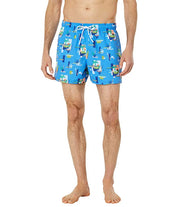 Lacoste Men's Palm Print Swim Trunks Blue Small