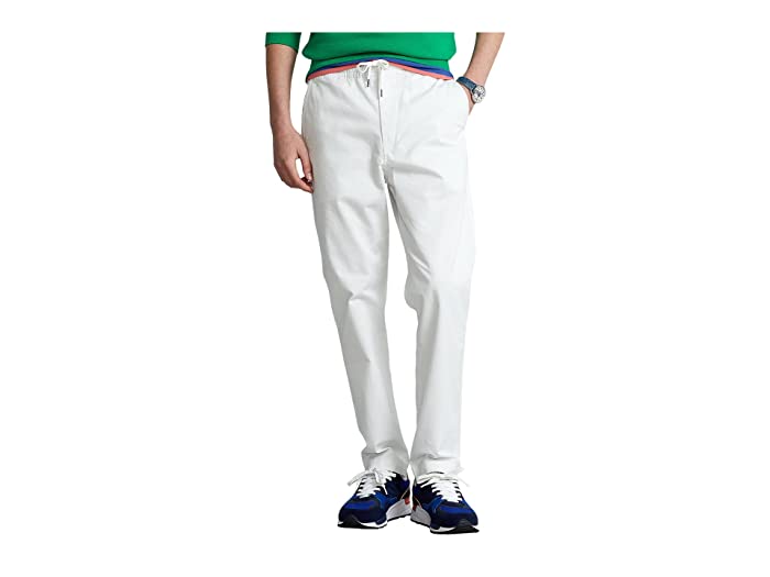 Polo Ralph Lauren Mens Classic fit Casual Pants Large White Solid Stretch
