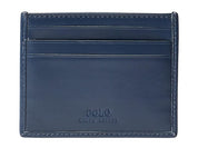 Polo Ralph Lauren Mens Signature Pony Leather Card Case Wallet  Navy