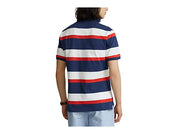 Polo Ralph Lauren Men's Classic Fit Mesh Polo Shirt Tomato Red Blue Multi Large