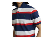 Polo Ralph Lauren Men's Classic Fit Mesh Polo Shirt Tomato Red Blue Multi Large