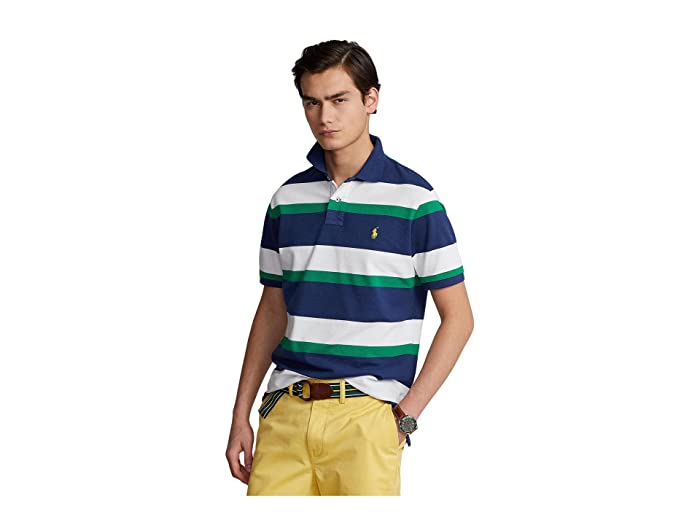 Polo Ralph Lauren Men's Classic Fit Mesh Polo Shirt Cruise Green Multi Large