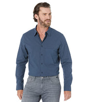 Calvin Klein Mens Check Print Button Down Shirt Ink Blue XL