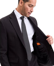 Tallia Mens Classic fit Suit Jacket Blazer 46 S Black Solid