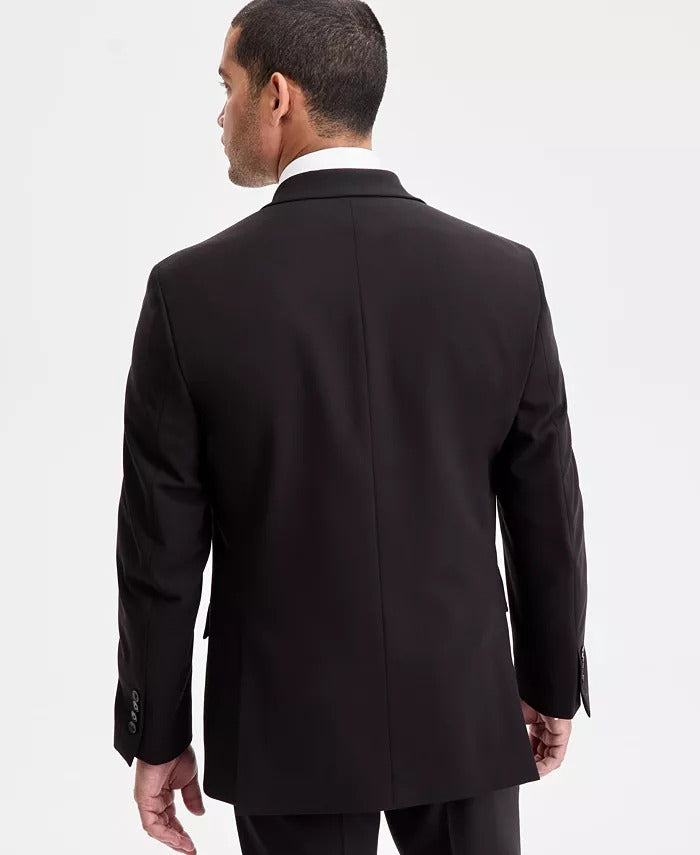 Tallia Mens Classic fit Suit Jacket Blazer 44 L Black Solid