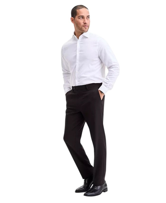 Tallia Mens Classic fit Dress Pants 30 / 30 Black Solid