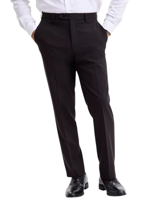 Tallia Mens Classic fit Dress Pants 30 / 30 Black Solid