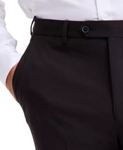 Tallia Mens Classic fit Dress Pants 36 / 30 Black Solid