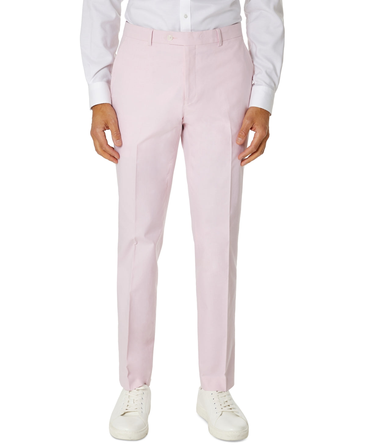 Tommy Hilfiger Mens Modern fit Dress Pants 36 / 32 Pink Solid Stretch