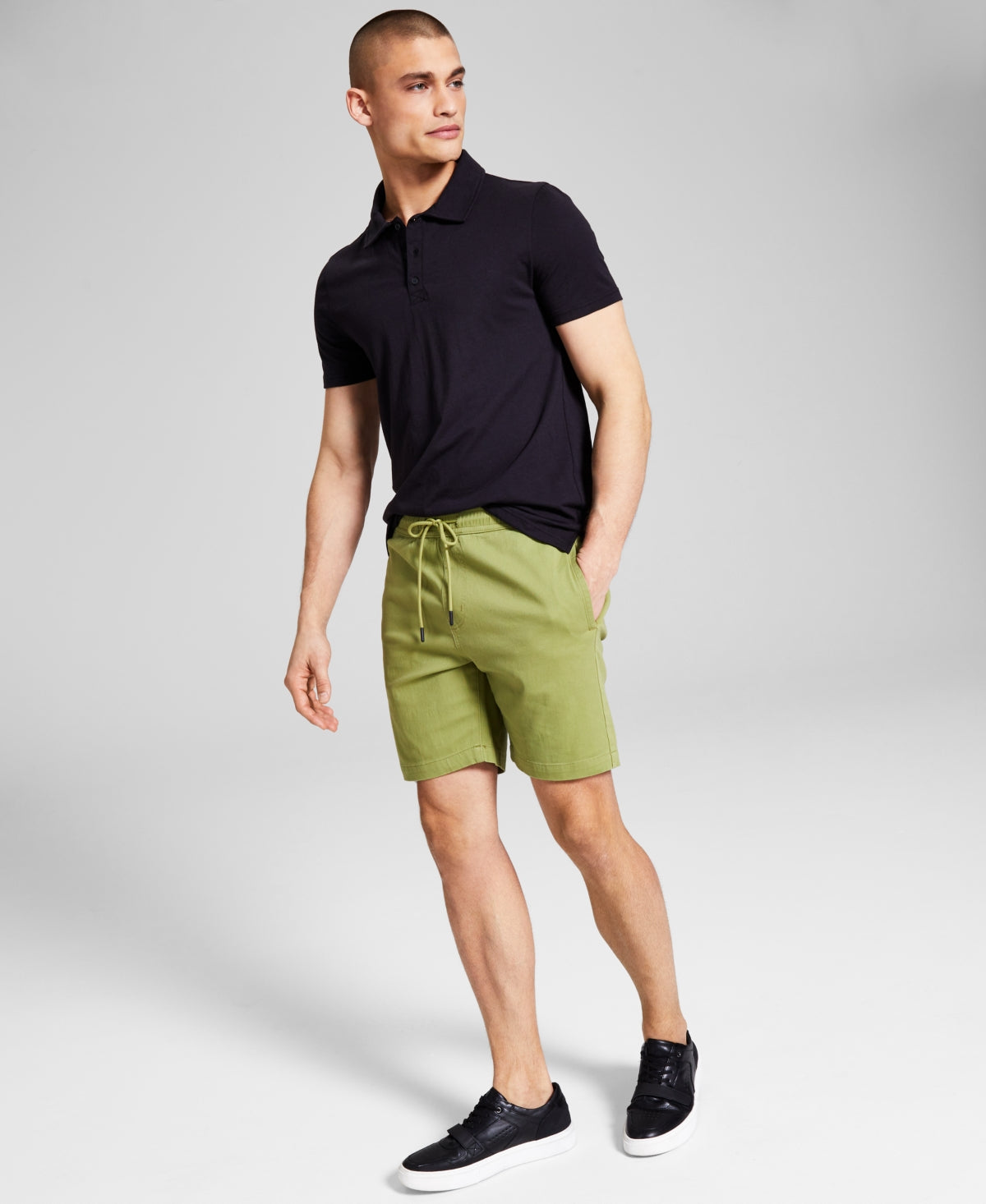And Now This Mens Brushed Twill Everyday Short Green Medium