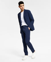 Calvin Klein Men's Slim-Fit Stretch Solid Navy Suit Jacket 44R