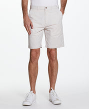 Mens Stretch Flat Front Vintage Beige Shorts 42 Reg
