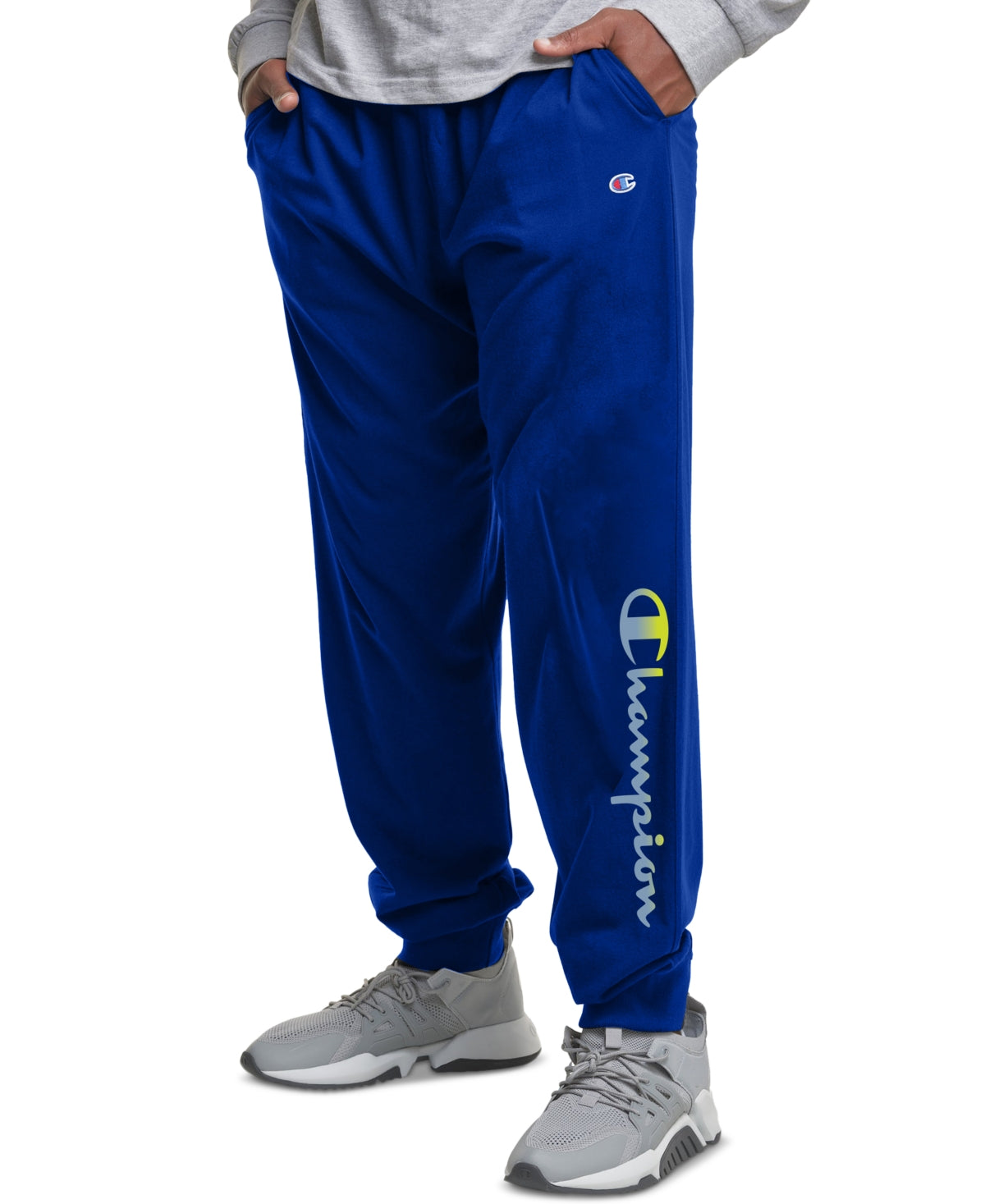 Champion Men's Big & Tall Fleece Logo Graphic Joggers Navy 6XL