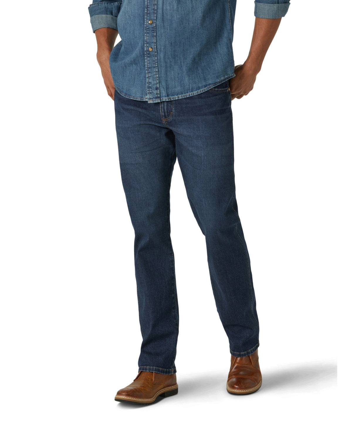 Wrangler Men's Weather Anything Legacy Straight Fit Jeans  Spur Blue 40 X 32