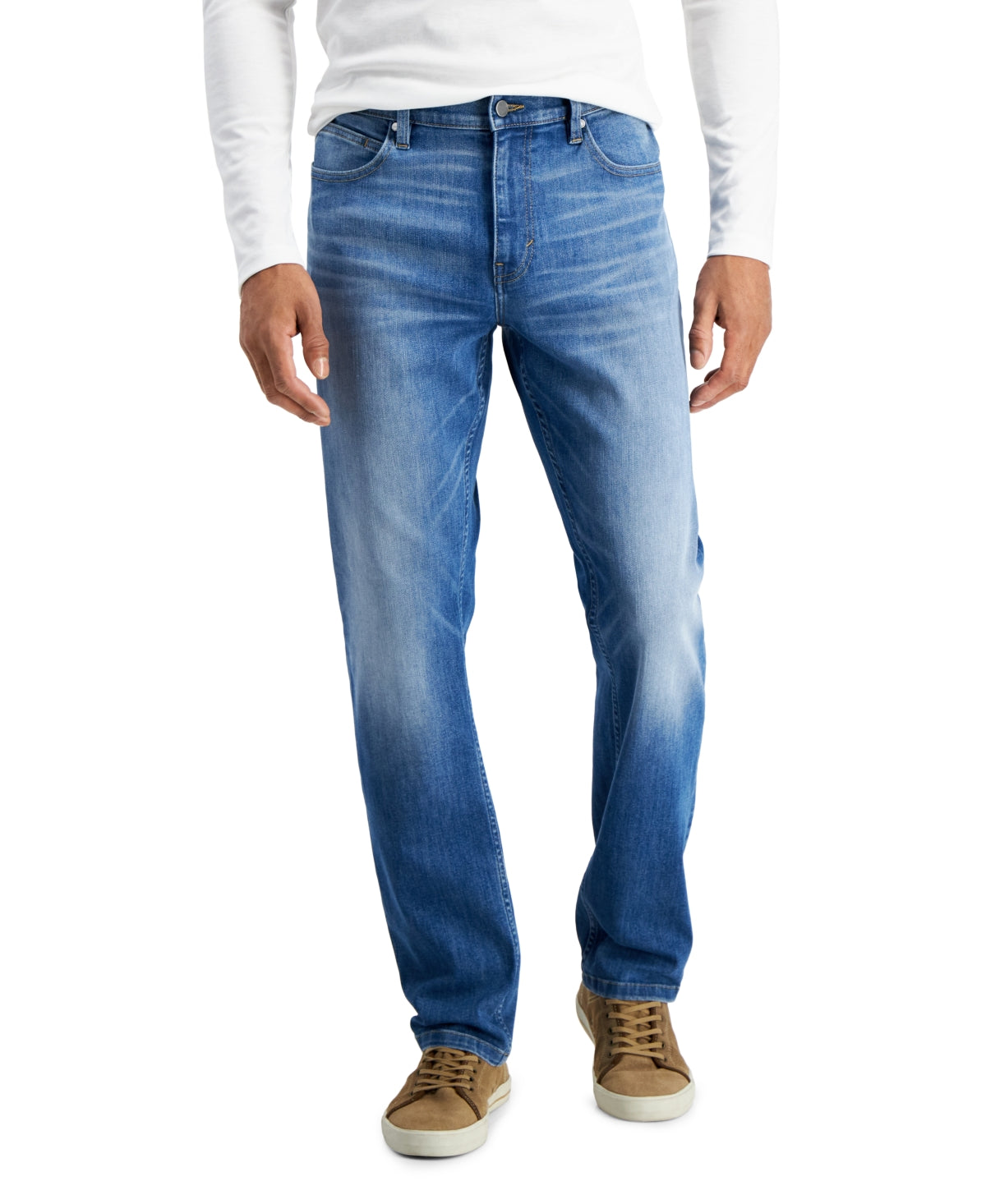 Alfani Men's Light Wash Straight Fit Jeans 36 x 32