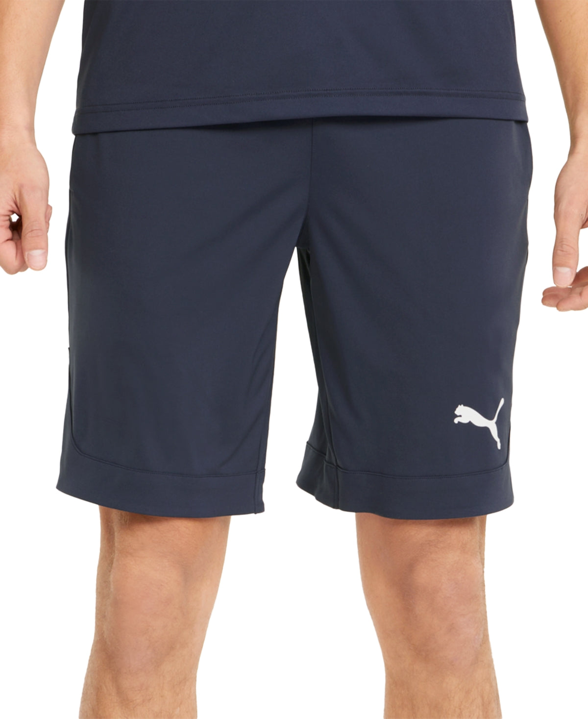 PUMA Rtg Mens Mid Rise Moisture Wicking Workout Shorts Blue XL