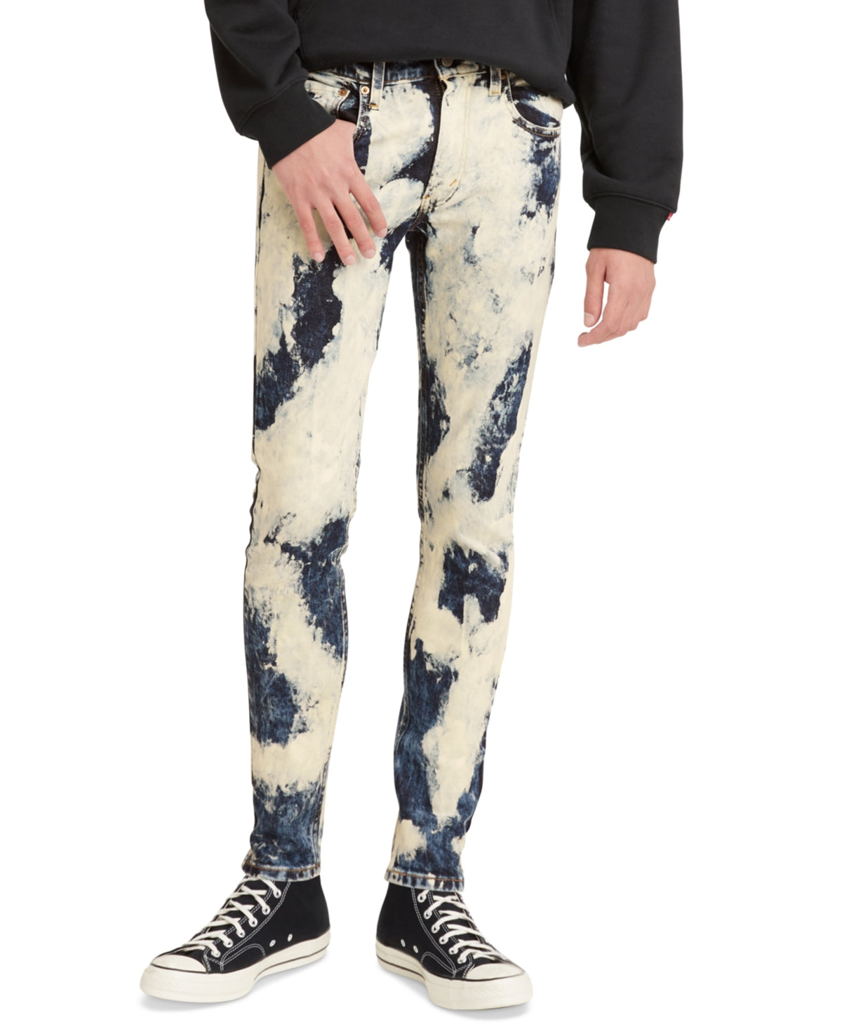 Levi's Men's Tapered Leg Skinny Jeans Dark Blue White 28 x 32