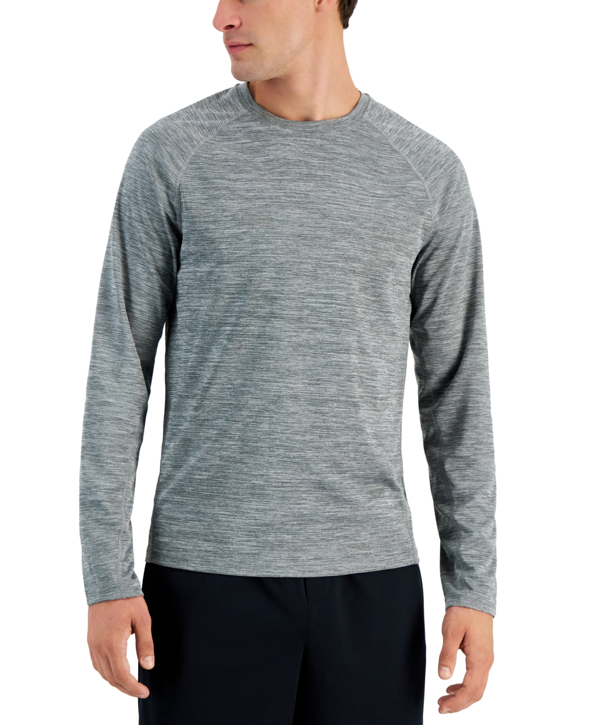 ID Ideology Men's Rapidry Moisture Wicking Mesh Raglan Sleeve T Shirt Grey Large