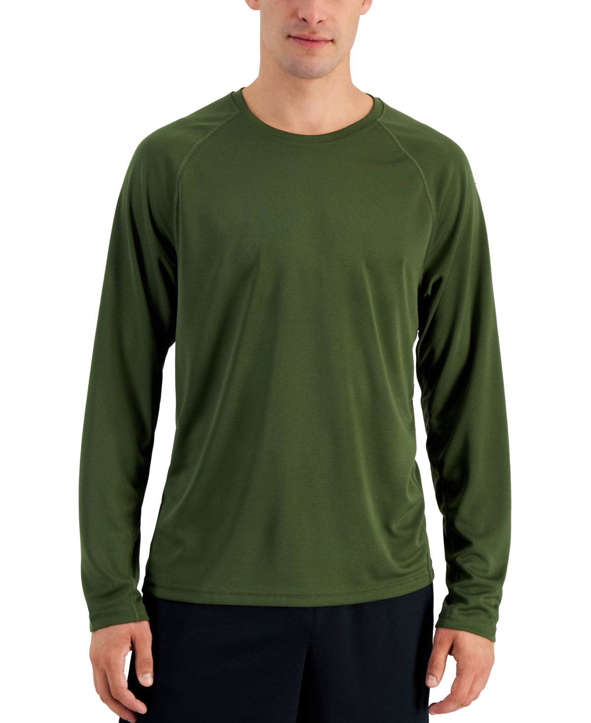 ID Ideology Men's Rapidry Mesh Raglan Tshirt Dark Green Medium