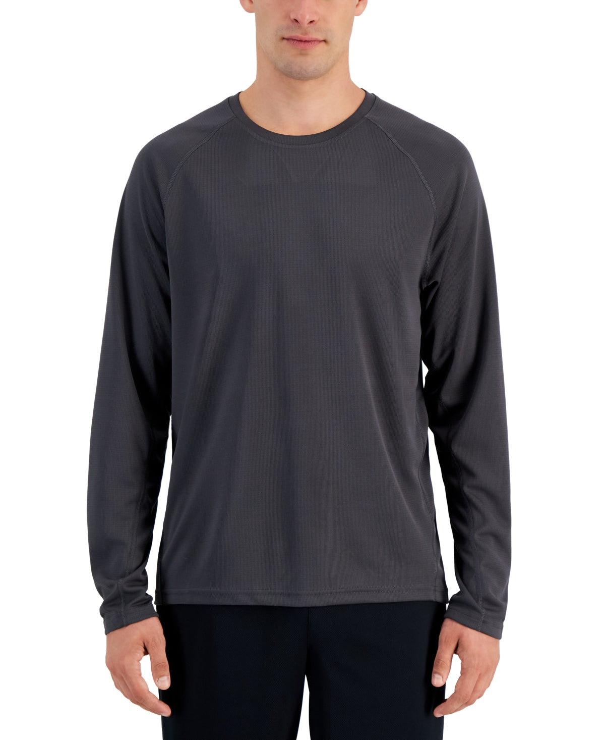 ID Ideology Men's Moisture Wicking Mesh Raglan Sleeve T Shirt Grey Large Tall