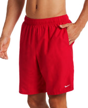 Nike Men's Essential Lap Solid 9 Swim Trunks Univeristy Red Large