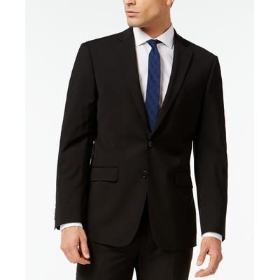 Calvin Klein Mens Slim fit Suit Jacket Blazer 42 L Black Solid Stretch