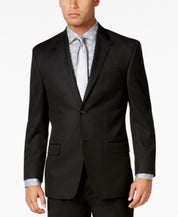 Sean John Mens Classic fit Suit Jacket Blazer 40 S Black Solid