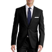 Calvin Klein Mens Slim fit Suit Jacket Blazer 44 S Black Solid Stretch