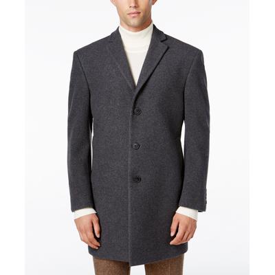 Calvin Klein Mens Slim fit Overcoat Coat 42 S Grey Solid