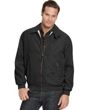 Weatherproof Mens Bomber Jacket Coat XLT Black Solid