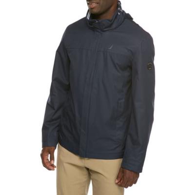 Nautica Mens Waterproof Hooded Bomber Jacket Coat True Navy Blue 2XL