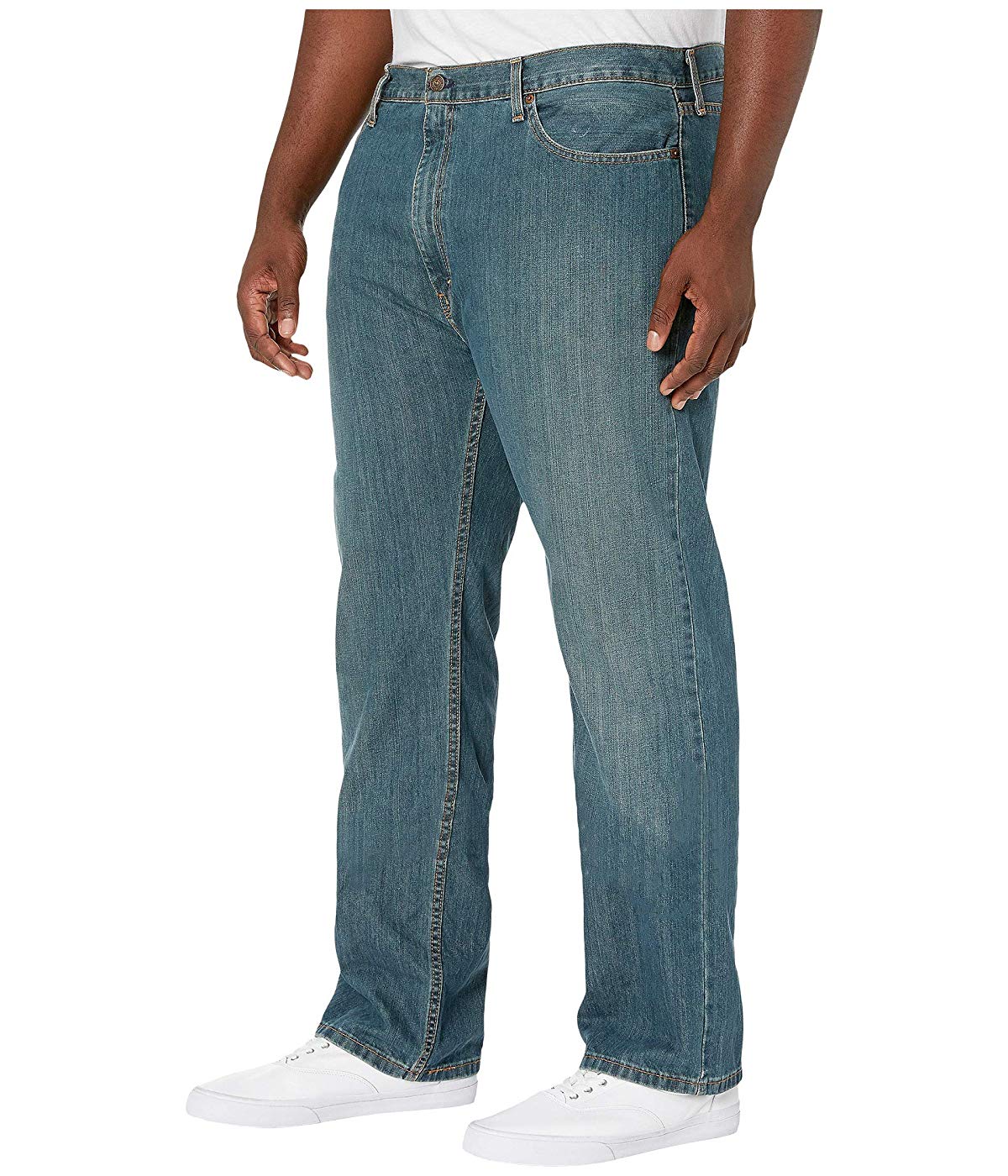 evi's Mens Big Tall 559 Relaxed Straight Jeans Blue Subzero 54 x 30