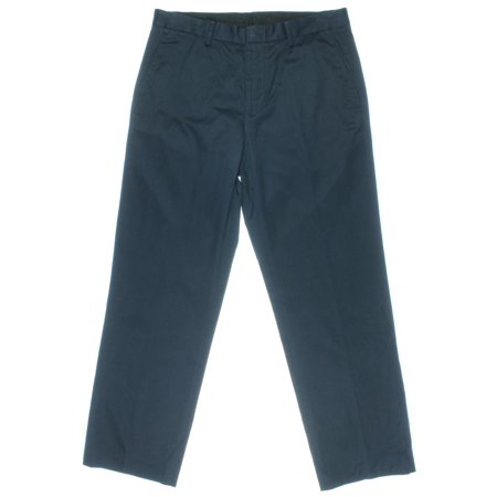 Calvin Klein Mens Slim fit Dress Pants 34 / 34 Navy Blue Solid Stretch