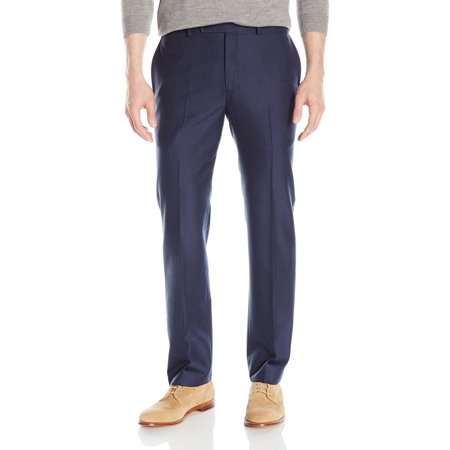 Calvin Klein Mens Slim fit Dress Pants 36 / 34 Blue Solid Stretch