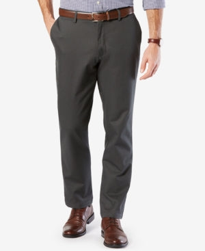 Dockers Men's Clean Khaki Pants Athletic Fit Grey 33 x 32