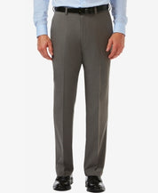 Haggar Men Classic fit Dress Pants 38 / 29 Grey Solid