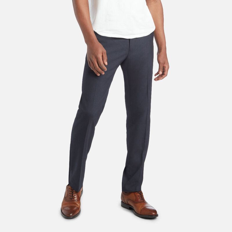 Kenneth Cole Reaction Mens Slim fit Dress Pants 38 / 34 Blue Solid Stretch