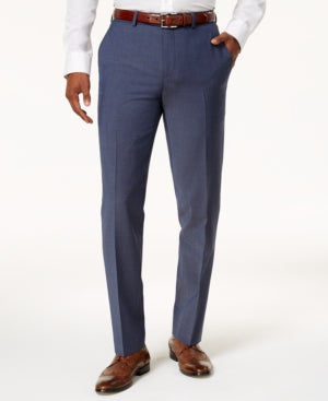 Bar III Men's Slim-Fit Blue Grey Active Stretch Pants 34 x 34