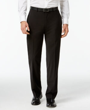Calvin Klein Mens Slim fit Dress Pants 36 / 34 Black Solid
