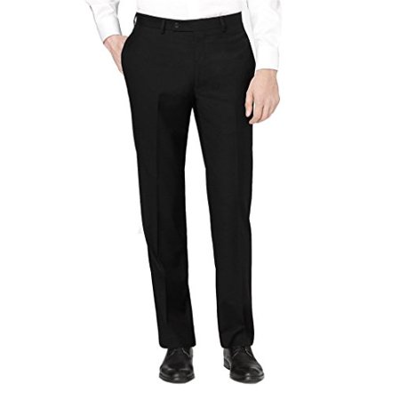 Calvin Klein Mens Slim fit Dress Pants 40 / 30 Black Solid Stretch