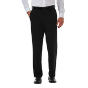 Haggar Men's Big & Tall Cool 18 Pro Solid Classic Fit Dress Pants Black 46 x 32