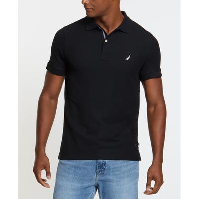 Nautica Mens Slim-Fit  Shirt Sleeve Polo Shirt True Black Medium