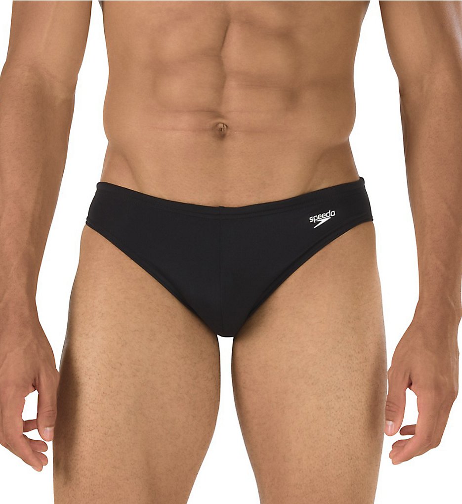 Speedo Men's Fit Solar 1 Inch Xtra Life Lycra Brief Black 34