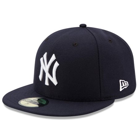 New Era Men's Yankees on Field 5950 Baseball Hat Navy Blue White Size 6 7/8