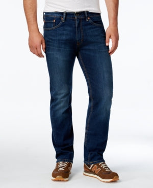 Levis 505 Mens Regular Fit Jeans Dark Blue 40 x 29