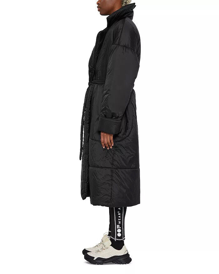 OOF WEAR Belted Puffer Coat Womens Black 40